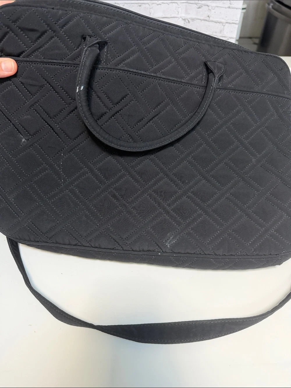 Vera Bradley Black Quilted Laptop Bag